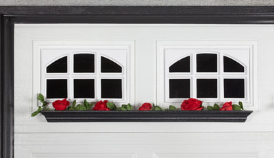 Unique Garage Products - Planter Box Door Décor - Short Panel Red Roses
